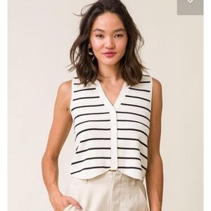 Line and Dot striped vest